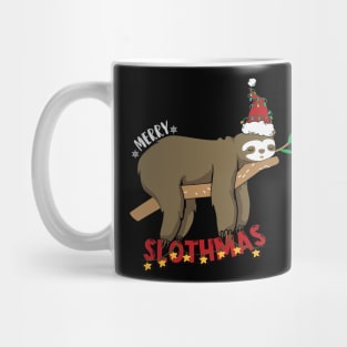 Merry Slothmas Christmas Pajama for Sloth Lovers Mug